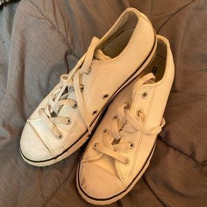 White leather converse!